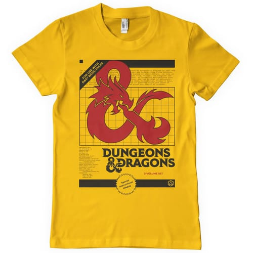 Tričko Dungeons & Dragons - 3 Volume Set, žluté, velikost XXL