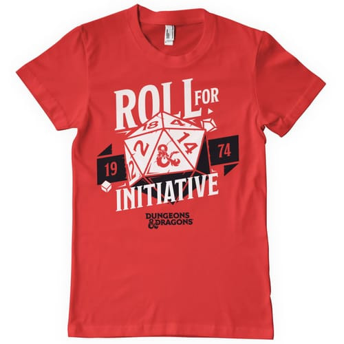 Tričko Dungeons & Dragons - Roll For Initiative, červené, velikost XXL