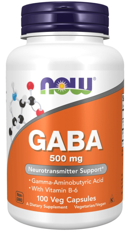 Now Foods Gaba 500 mg 100 rostlinných kapslí