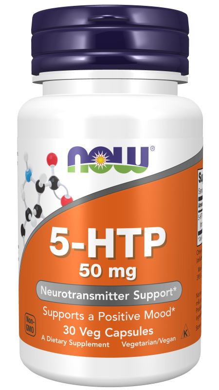 Now Foods 5-HTP (5-hydroxy L-tryptofan) 50 mg 30 kapslí
