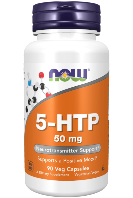Now Foods 5-HTP (5-hydroxy L-tryptofan) 50 mg 90 kapslí