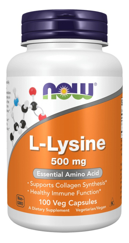 Now Foods L-Lysine 500 mg 100 Veg kapslí