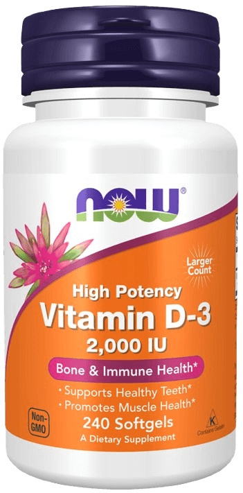 Now Foods Vitamin D3 2000 IU 240 kapslí
