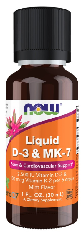 Now Foods Tekutý Vitamín D-3 & K-2 (MK-7) 30 ml