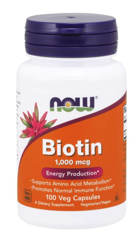 Now Foods Biotin 1000 mcg 100 kapslí