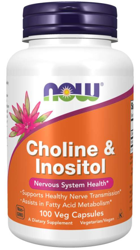 Now Foods Choline & Inositol 100 vegetariánských kapslí