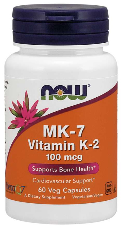Now Foods Vitamin K2 jako MK-7 100 mcg 60 kapslí