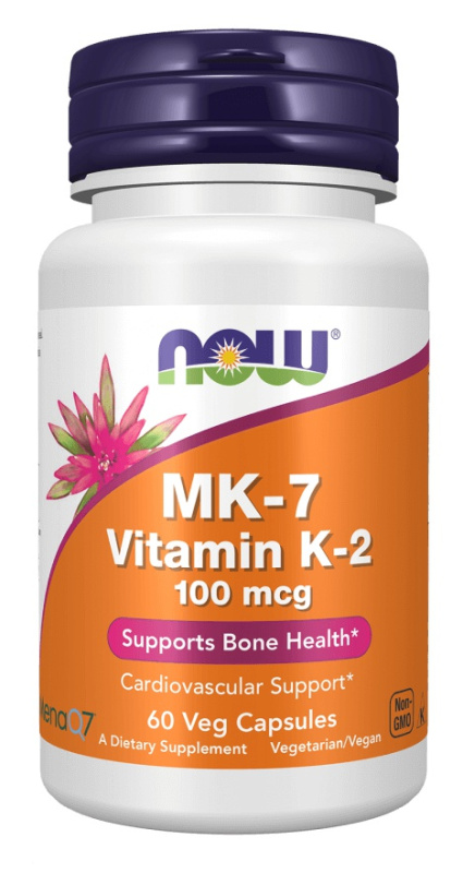 Now Foods Vitamin K2 jako MK-7 100 mcg 60 kapslí