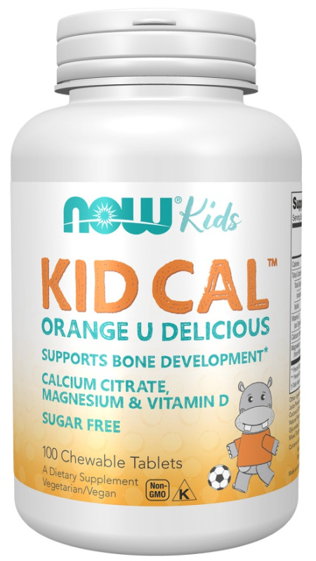 Now Foods Kid Cal, Vápník, Hořčík a Vitamin D pro děti 100 bonbónů