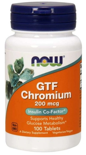Now Foods GTF Chromium 200 mcg 100 kapslí