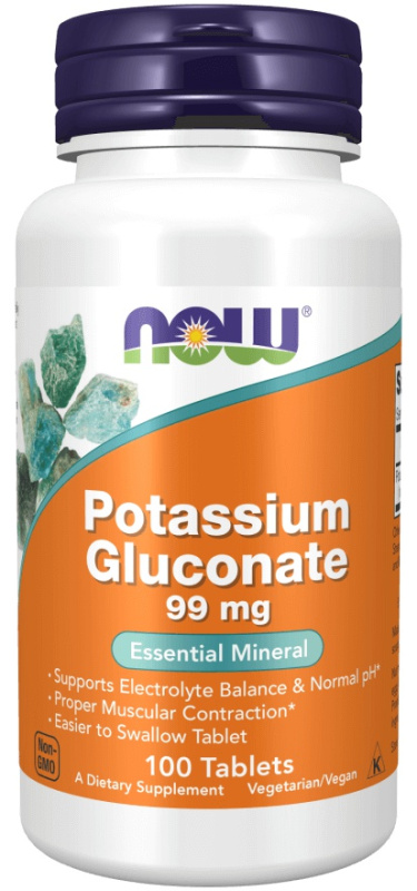 Now Foods Potassium Gluconate 99 mg 100 tablet