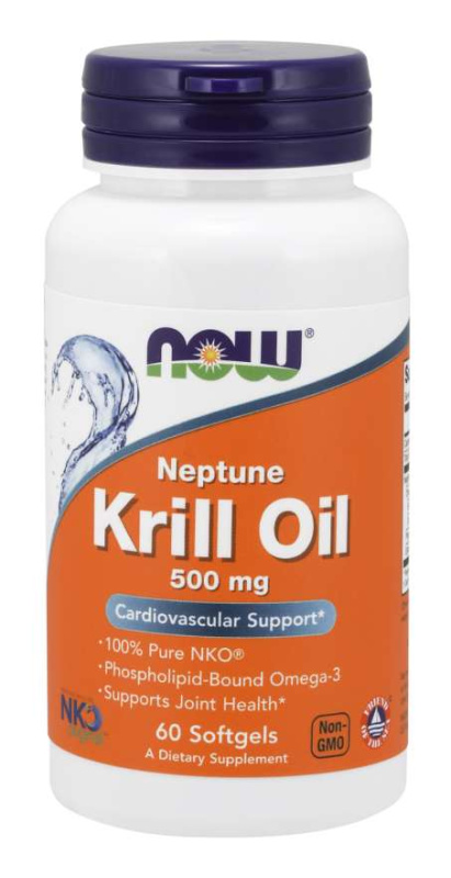 NOW Krill Oil Neptune olej z krilu 500 mg 60 softgel kapslí
