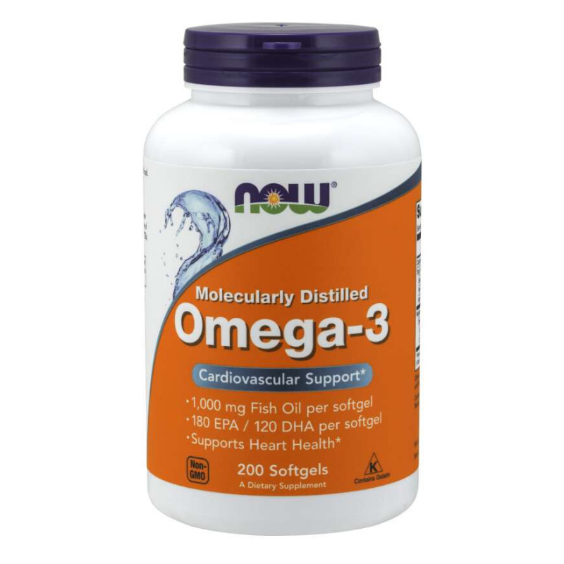 Now Foods Omega 3 200 kapslí