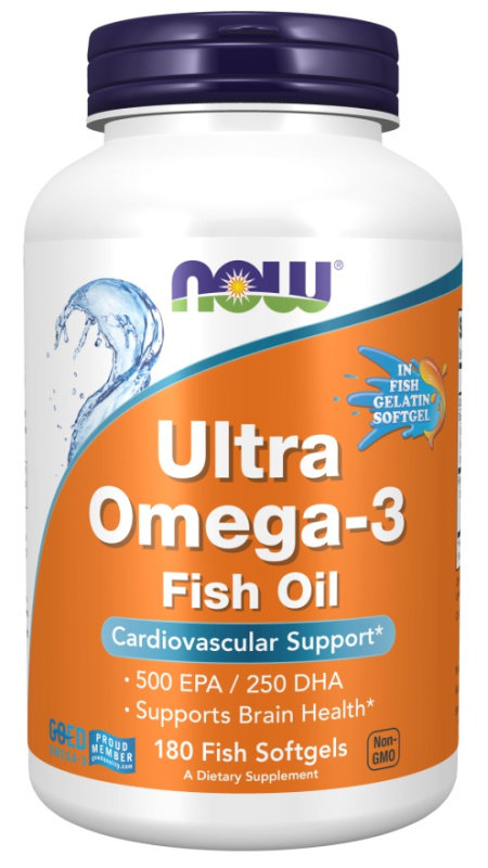 Now Foods Ultra Omega 3 500 EPA/250 DHA 180 kapslí