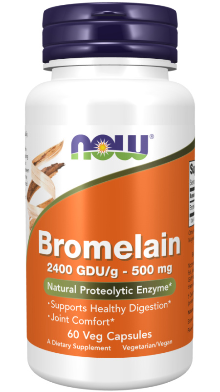 Now Foods Bromelain 2400 GDU 500 mg 60 kapslí