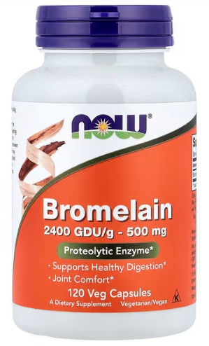 Now Foods Bromelain 2400 GDU 500 mg 120 kapslí