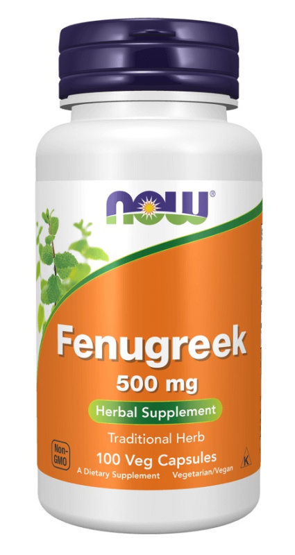 Now Foods Fenugreek, Pískavice řecké seno 500 mg 100 rostlinných kapslí