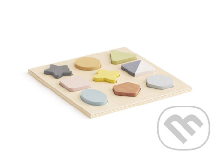 Puzzle drevené geometrické tvary - hra z kategorie Domino, hlavolamy