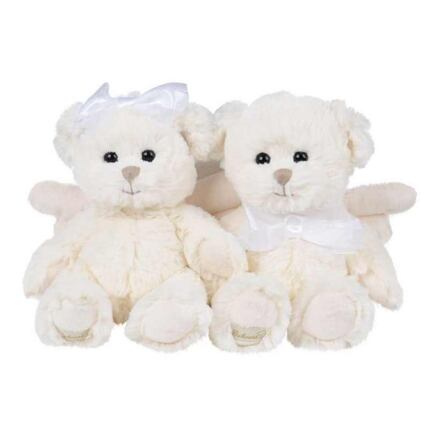 Bukowski KAITLYN OFF/WHITE medvídek andílek mašle malý, bílý (18 cm)