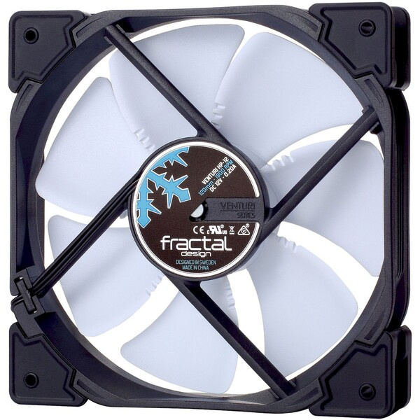 Fractal Design 120mm Venturi HP PWM bílá (FD-FAN-VENT-HP12-PWM-WT) Černá/bílá