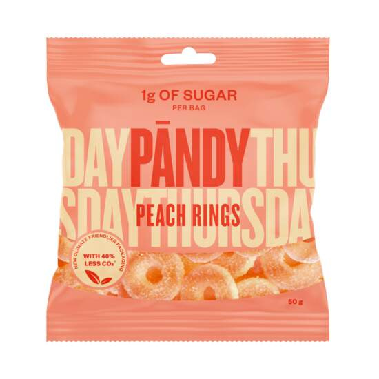 Pandy Candy 50 g - broskvové kroužky