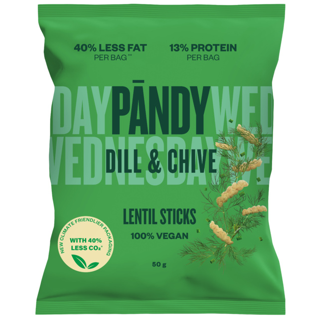 Pandy čočkové chipsy 50 g - kopr/pažitka