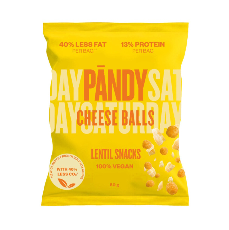 Pandy čočkové chipsy 50 g - sýrové kuličky