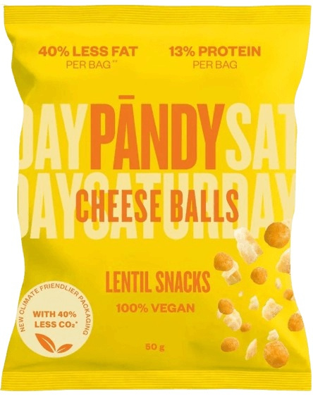 Pandy čočkové chipsy 50 g - sýrové kuličky