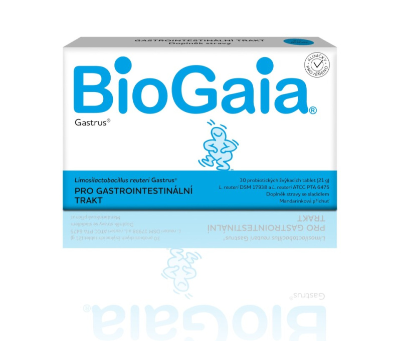 BIOGAIA Gastrus 30 probiotických žvýkacích tablet