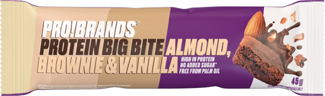 PROBRANDS PROTEIN BAR BIG BITE- mandlové brownie s vanilkou, 45g
