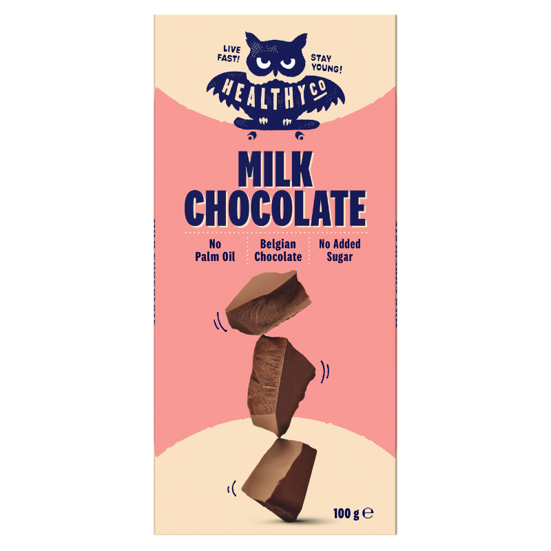 HealthyCo Mléčná čokoláda, 100g