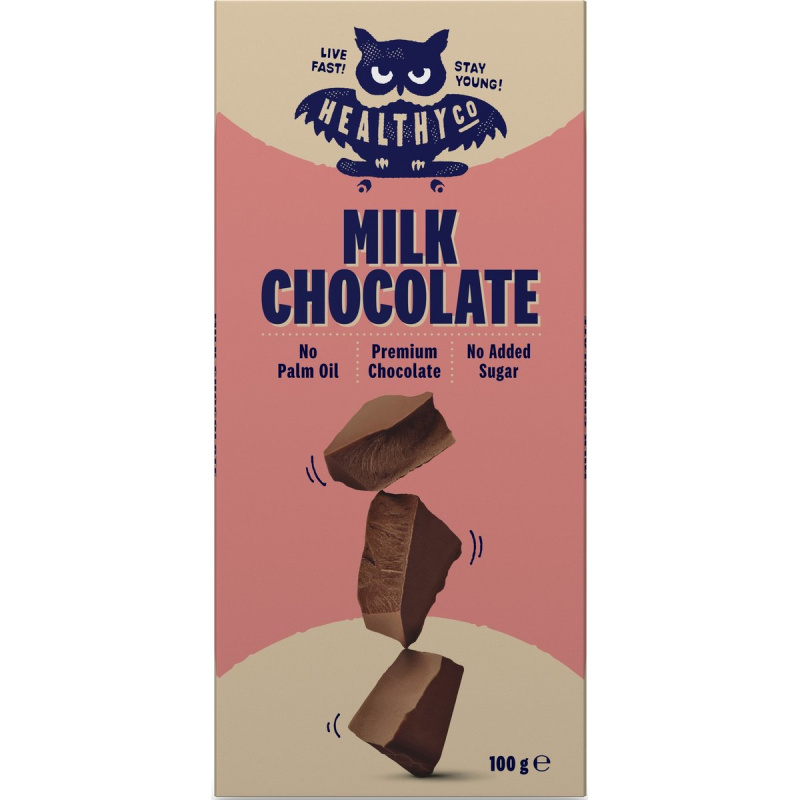 HealthyCo Mléčná čokoláda, 100g