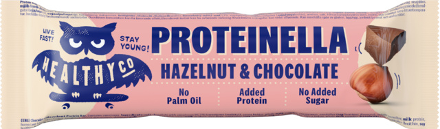 HealthyCo Proteinella Chocolate Bar - čokoláda/ lískový ořech, 35g