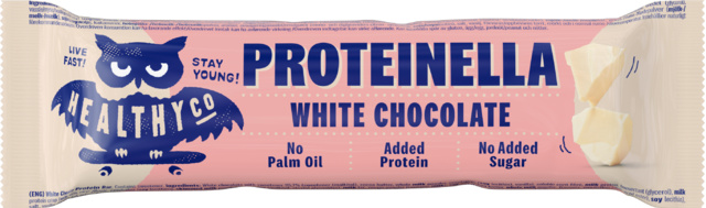 HealthyCo Proteinella Chocolate Bar - bílá čokoláda, 35g