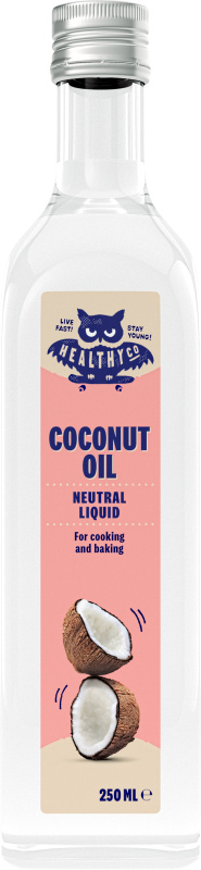 HealthyCo Tekutý kokosový olej – neutrální, 250ml