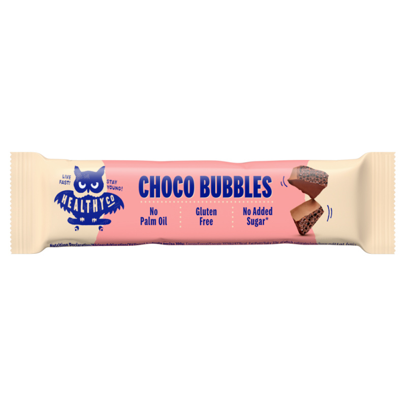 HealthyCo CHOCO BUBBLES Milk chocolate bar, 30g