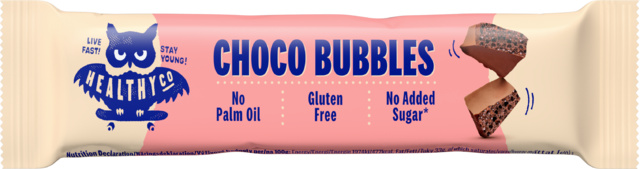 HealthyCo CHOCO BUBBLES Milk chocolate bar, 30g