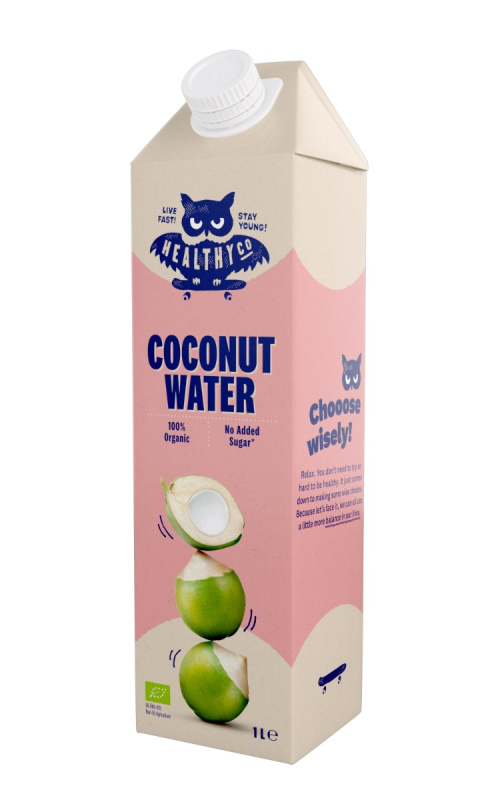 HealthyCo Kokosová voda BIO 1 l