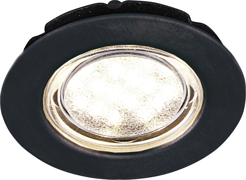 Ocelové LED bodové světlo VEGA 48, 12V - černé