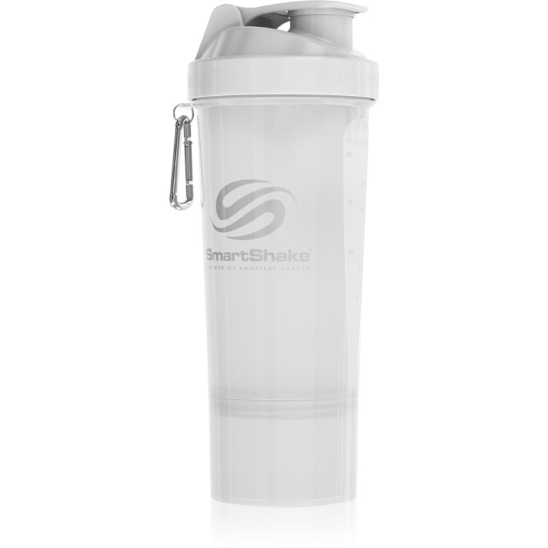 Smartshake Slim Šejkr smoke 400 ml + 100 ml - Pure White