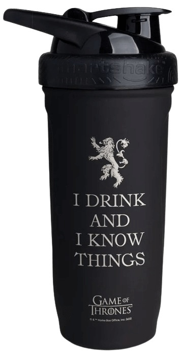 SmartShake Šejkr Reforce Game Of Thrones 900 ml - I Drink and I Know Things