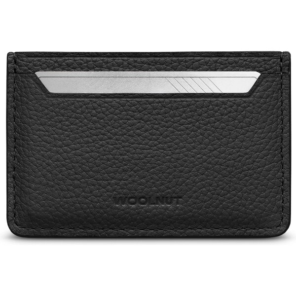 Woolnut kožené pouzdro na karty černé