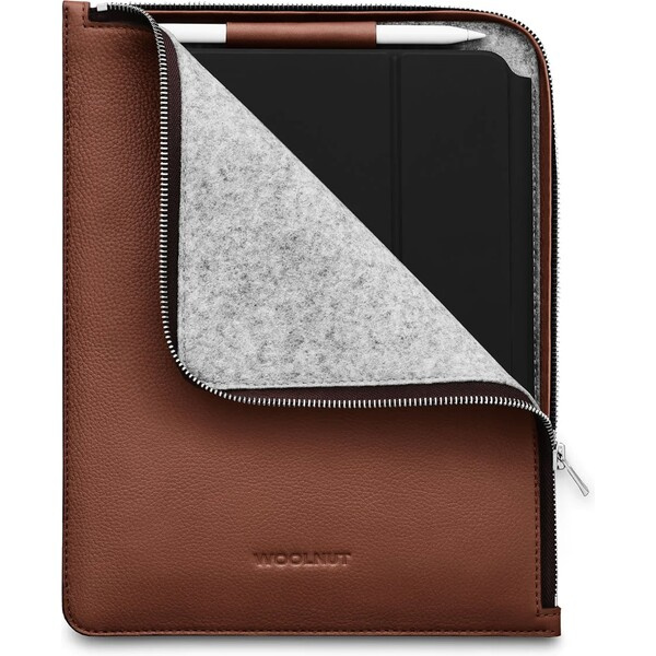 Woolnut kožené Folio pouzdro pro 11" iPad Pro/Air hnědé