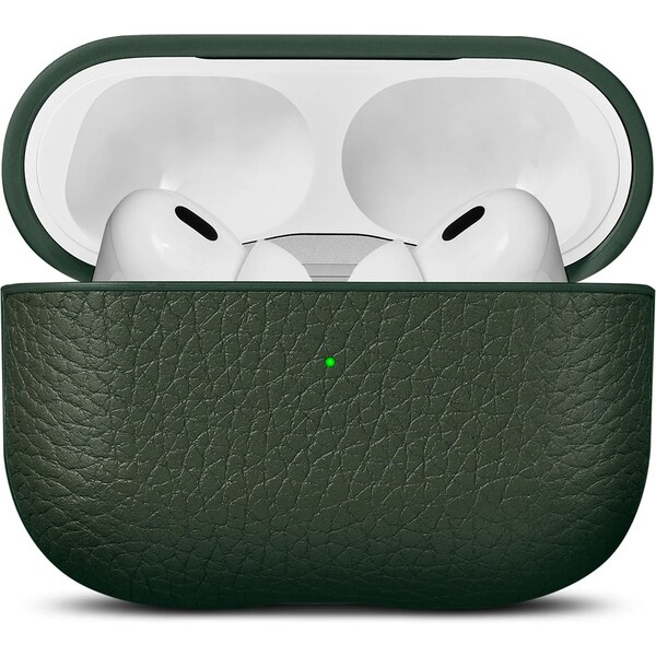 Woolnut kožené pouzdro pro AirPods Pro 2. generace tmavě zelené