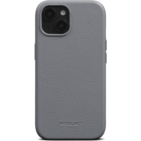 Woolnut MagSafe kožený kryt pro iPhone 15 šedý