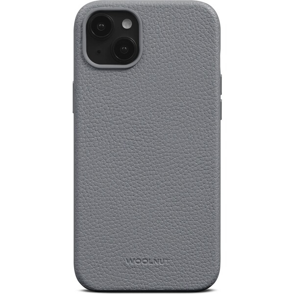 Woolnut MagSafe kožený kryt pro iPhone 15 Plus šedý