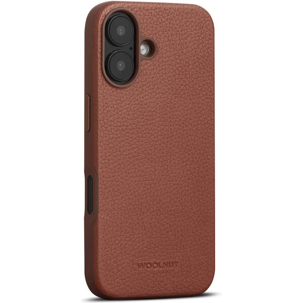Woolnut MagSafe kožený kryt iPhone 16 Plus hnědý