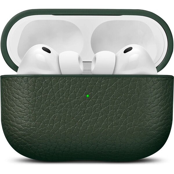 Woolnut kožené pouzdro pro AirPods Pro 3. tmavě zelené