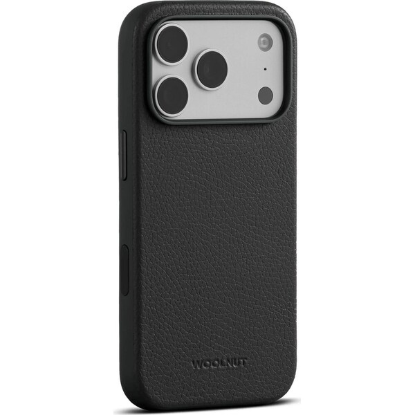 Woolnut MagSafe kožený kryt iPhone 18 Pro černý