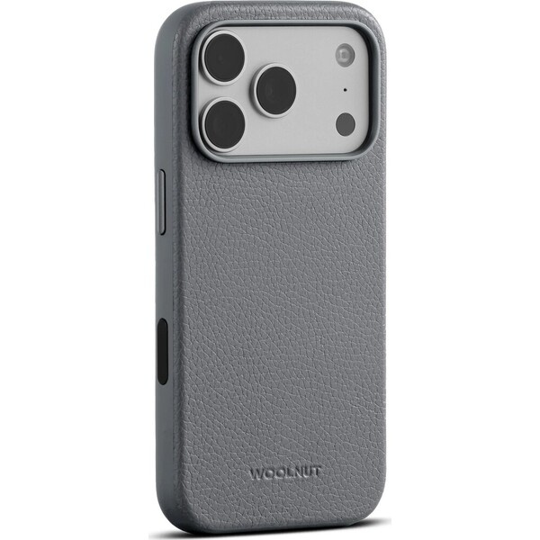 Woolnut MagSafe kožený kryt iPhone 18 Pro šedý